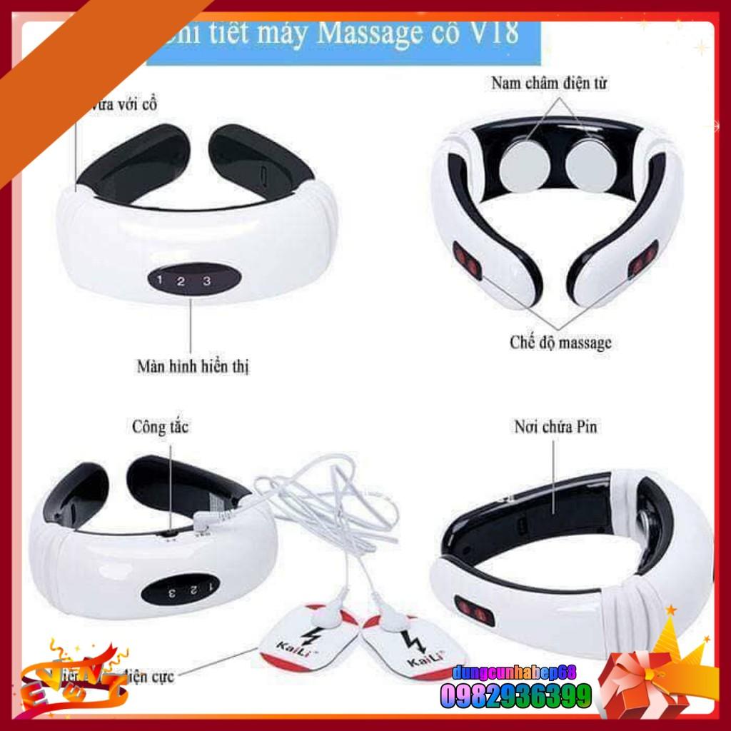 Máy Massage Cổ Vai Gáy Trị Liệu 5 Chức Năng Cao Cấp