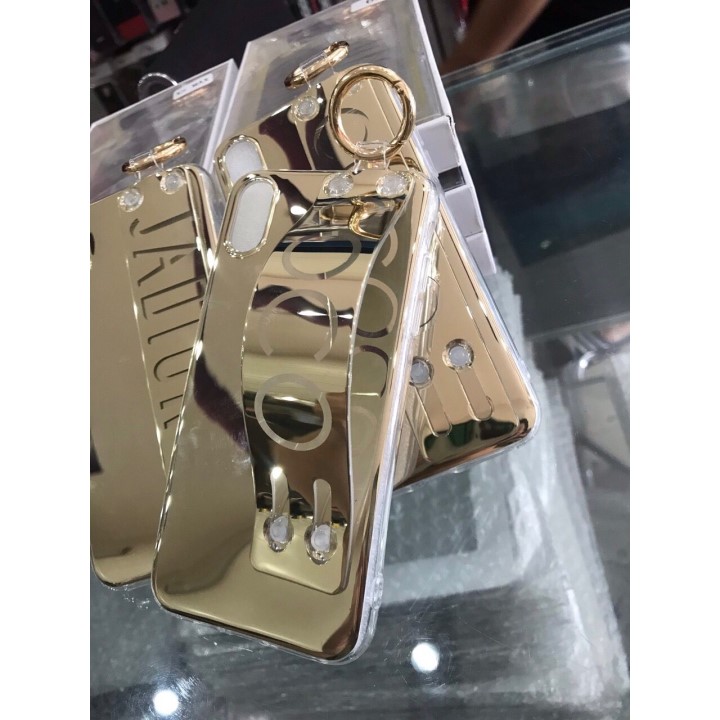 Ốp lưng cho iPhone 6 Plus, 7 Plus tráng gương có quai cầm