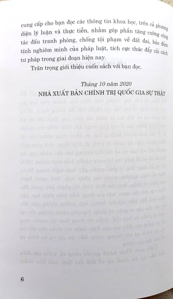 Thực hành quyền công tố, kiểm sát điều tra các vụ án hình sự về đất đai