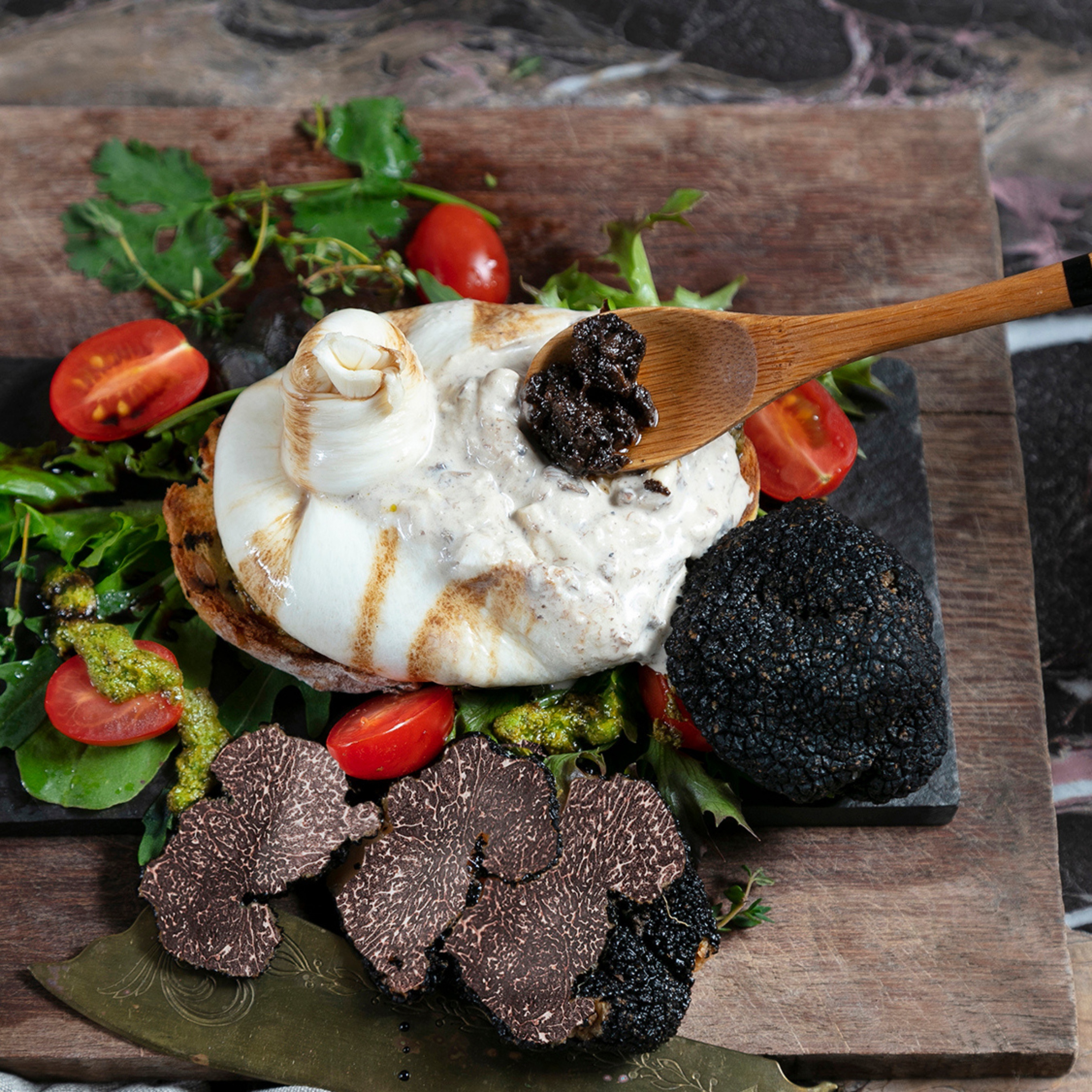 Phô mai Burrata nấm Truffle Tapenade Tươi 65g