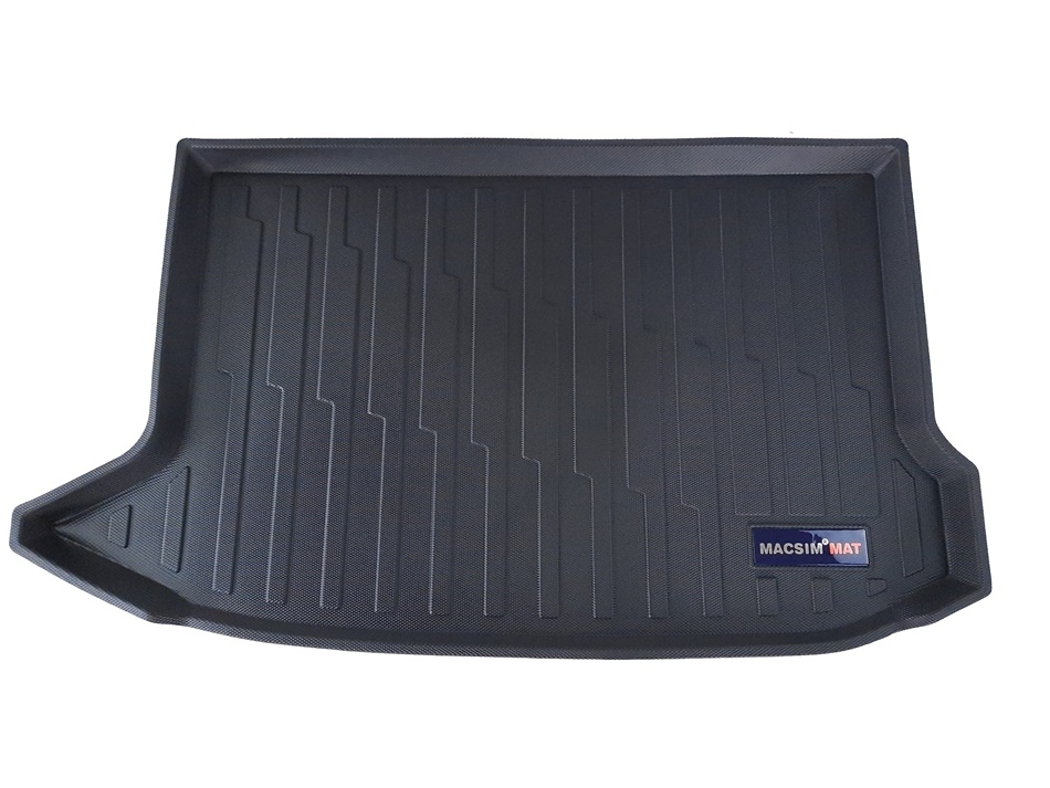 Thảm lót cốp xe ô tô Hyundai Kona 2018-đến nay nhãn hiệu Macsim chất liệu TPV màu đen hàng loại 2