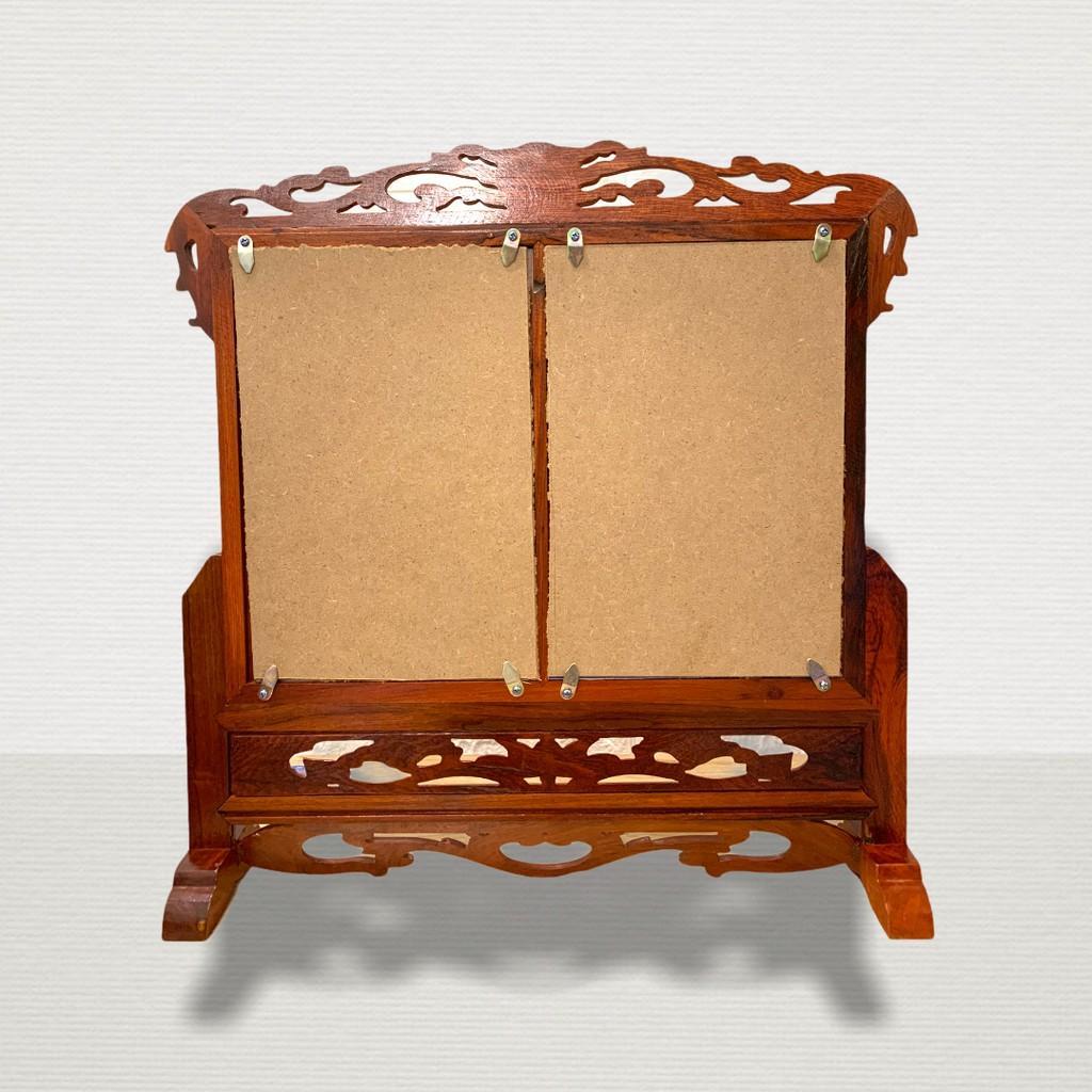 Khung Đôi Ảnh Thờ Chất Liệu Gỗ Hương Kích Thước Ảnh 20 x 30