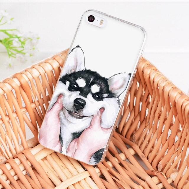 Ốp lưng chó Husky Alaska mặt ngáo dành cho Iphone 5-5s-5se-6-6s-6+-6s+-7-7+-8-8+-X-XS-XR-XS Max