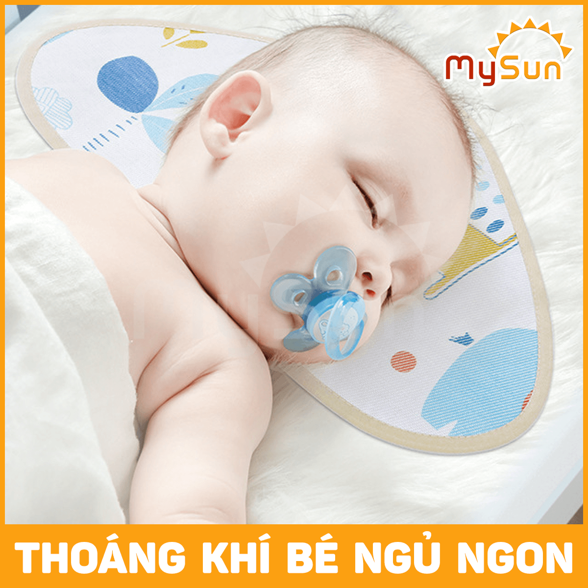 Khăn lót đầu cho bé sơ sinh gối ngủ thấm hút mồ hôi trẻ em MySun