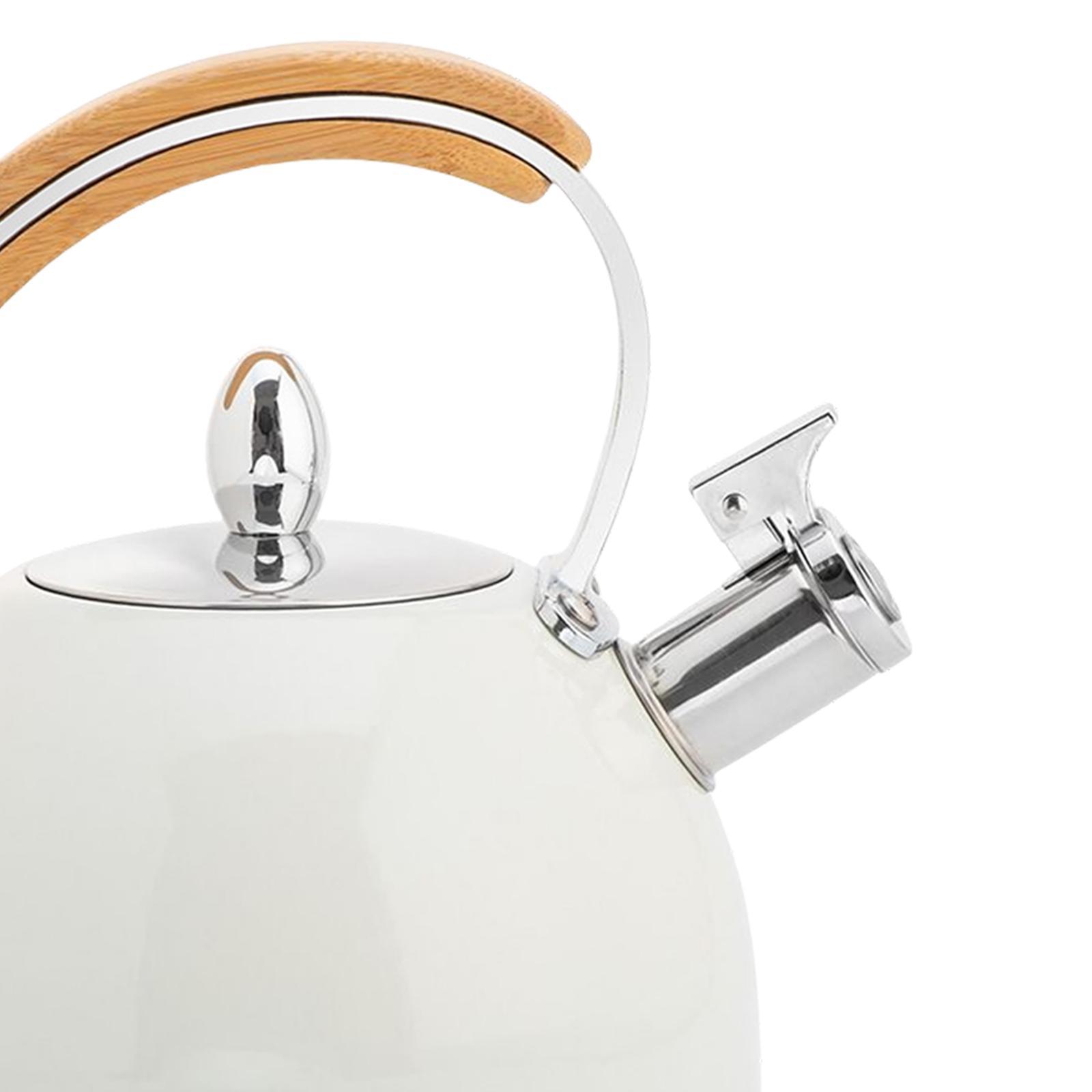 2 Pack 3L Stainless Steel Whistling Tea Kettle Anti-scalding Coffee Tea Pot for Camping