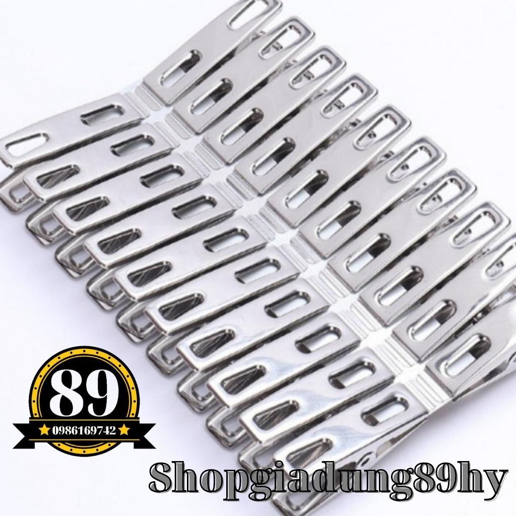 Vỉ 20 kẹp quần áo inox cao cấp không gỉ  NC06