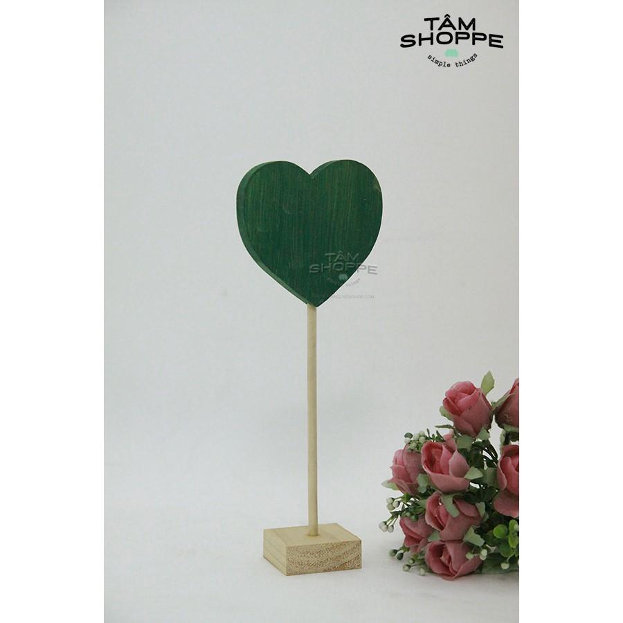 Cây trái tim để bàn bằng gỗ số 12