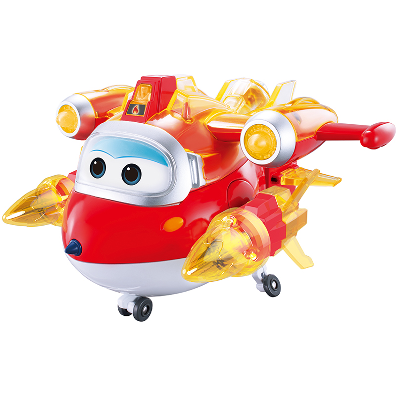 Đồ Chơi SUPERWINGS Robot Biến Hình Siêu Vệ Binh Jett Tia Chớp Có Đèn Và Âm Thanh YW760921