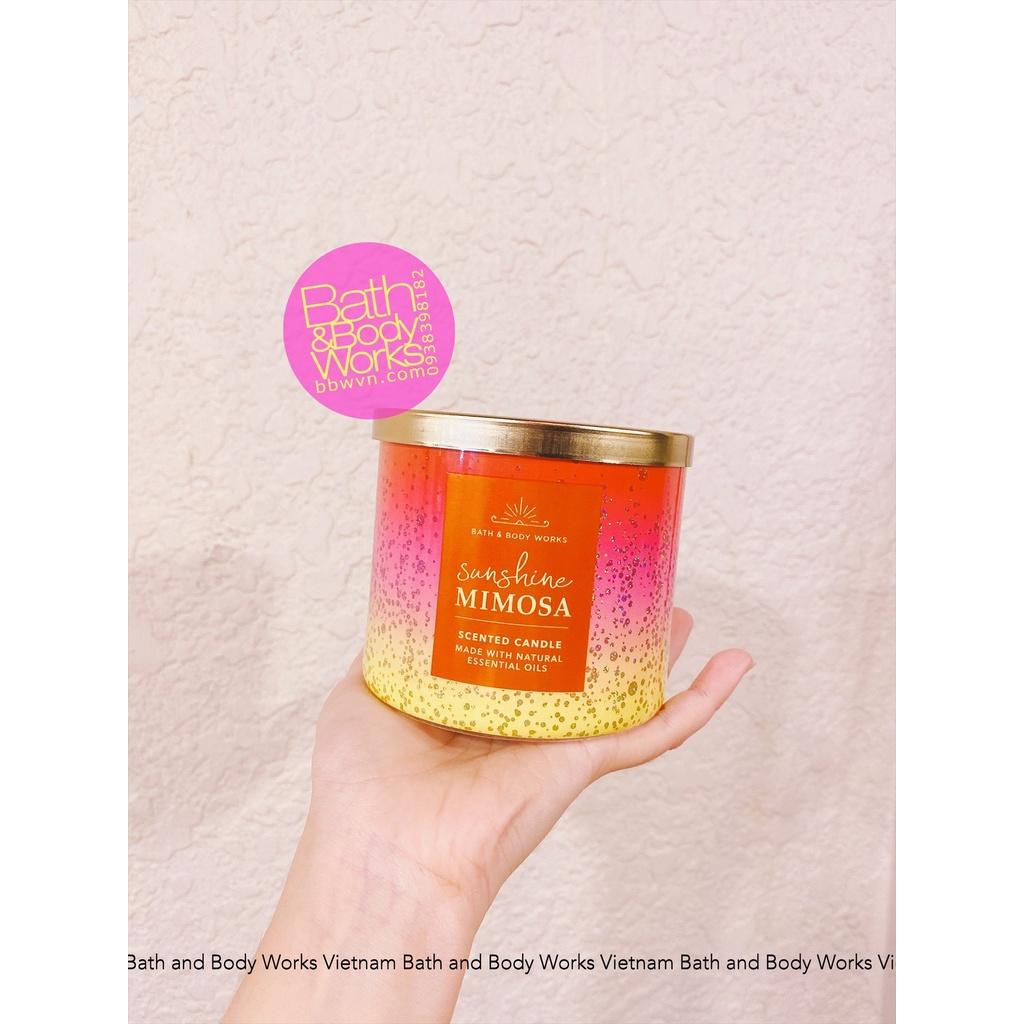 Nến thơm Bath and Body Works Sunshine Mimosa 3 bấc