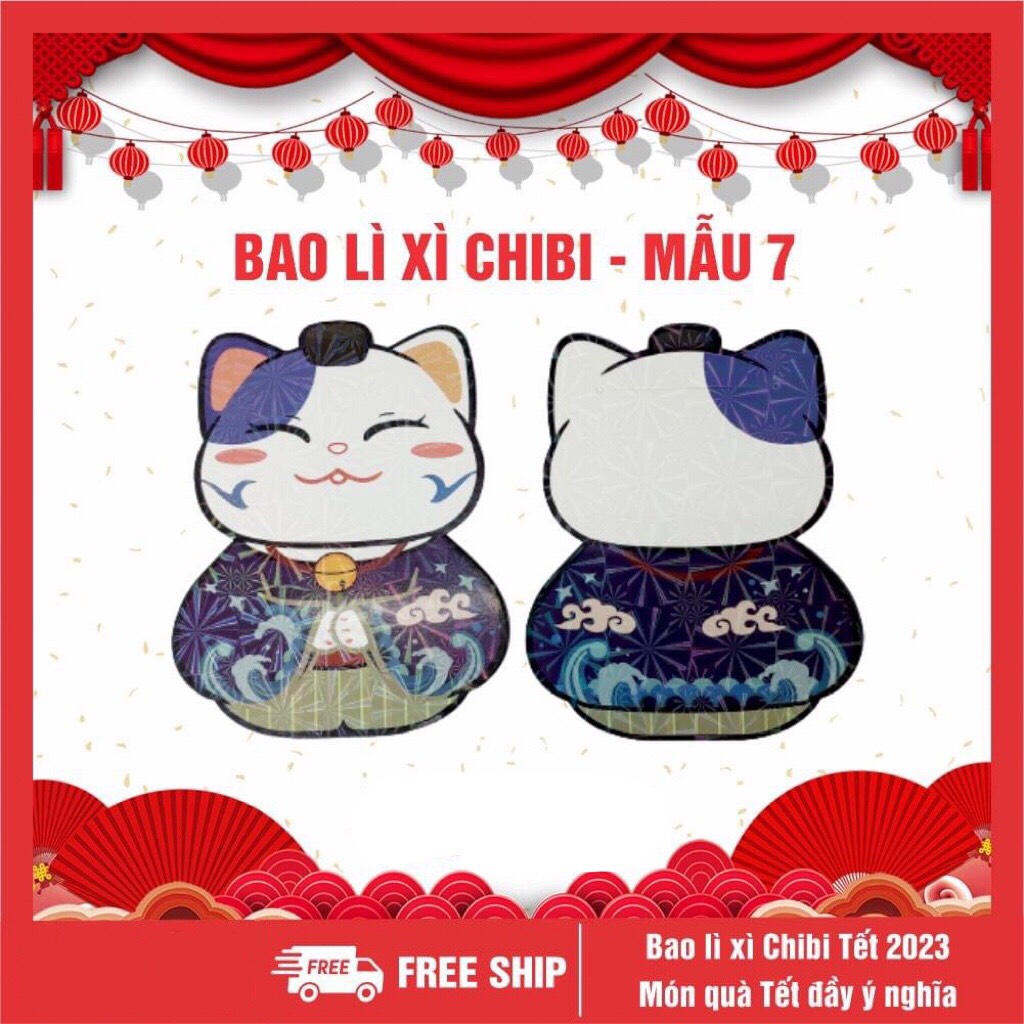 Bao lì xì chibi Tết 2023 cute dễ thương có phản quang - Giao mẫu ngẫu nhiên