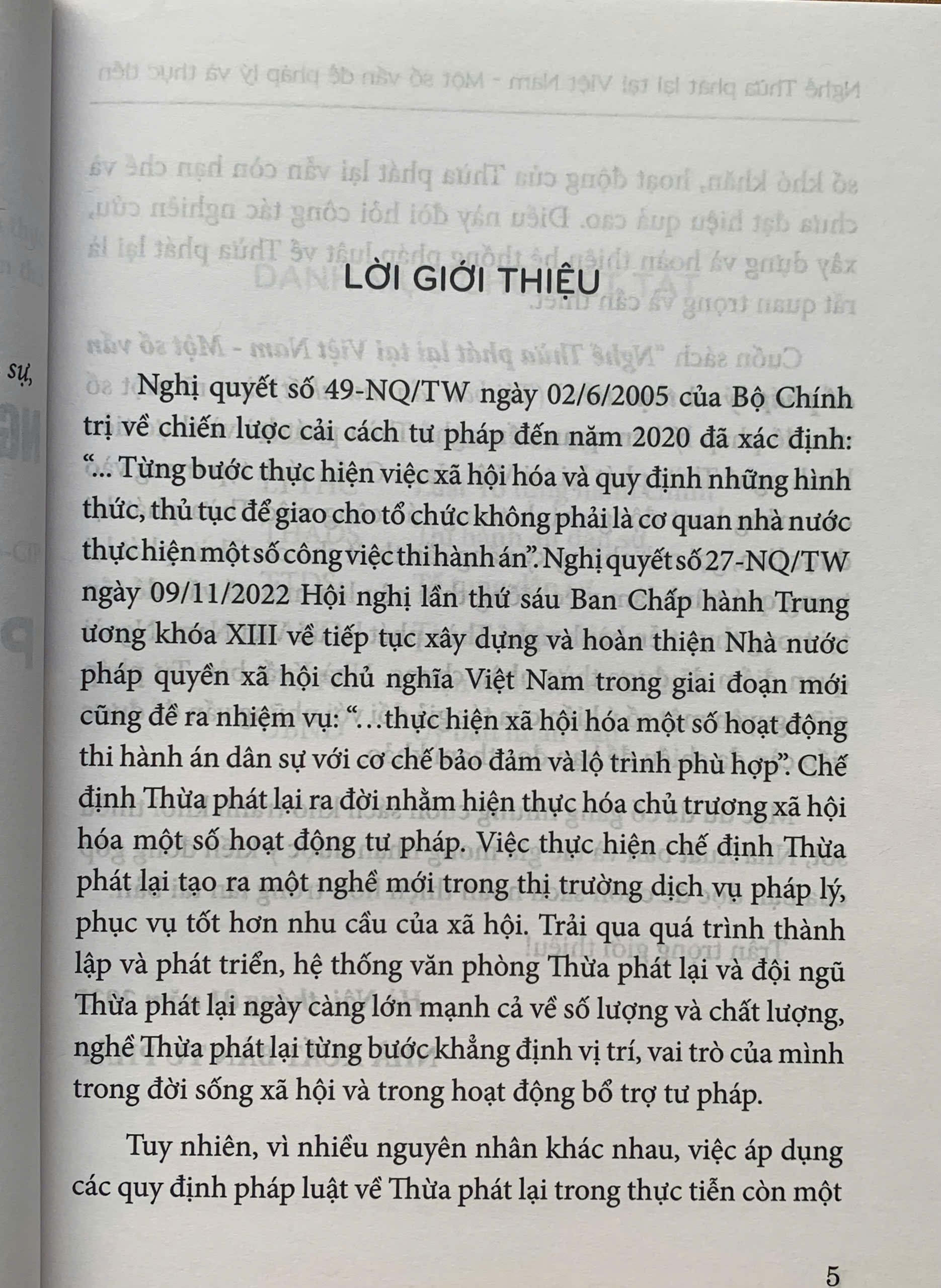 Nghề Thừa phát lại tại Việt Nam – Một số vấn đề pháp lý và thực tiễn (Tái bản lần thứ nhất)