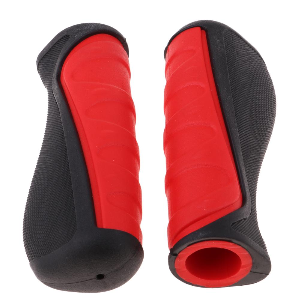 1 Pair Rubber Bike Handlebar Grips Electric Scooter Handle Cover Black