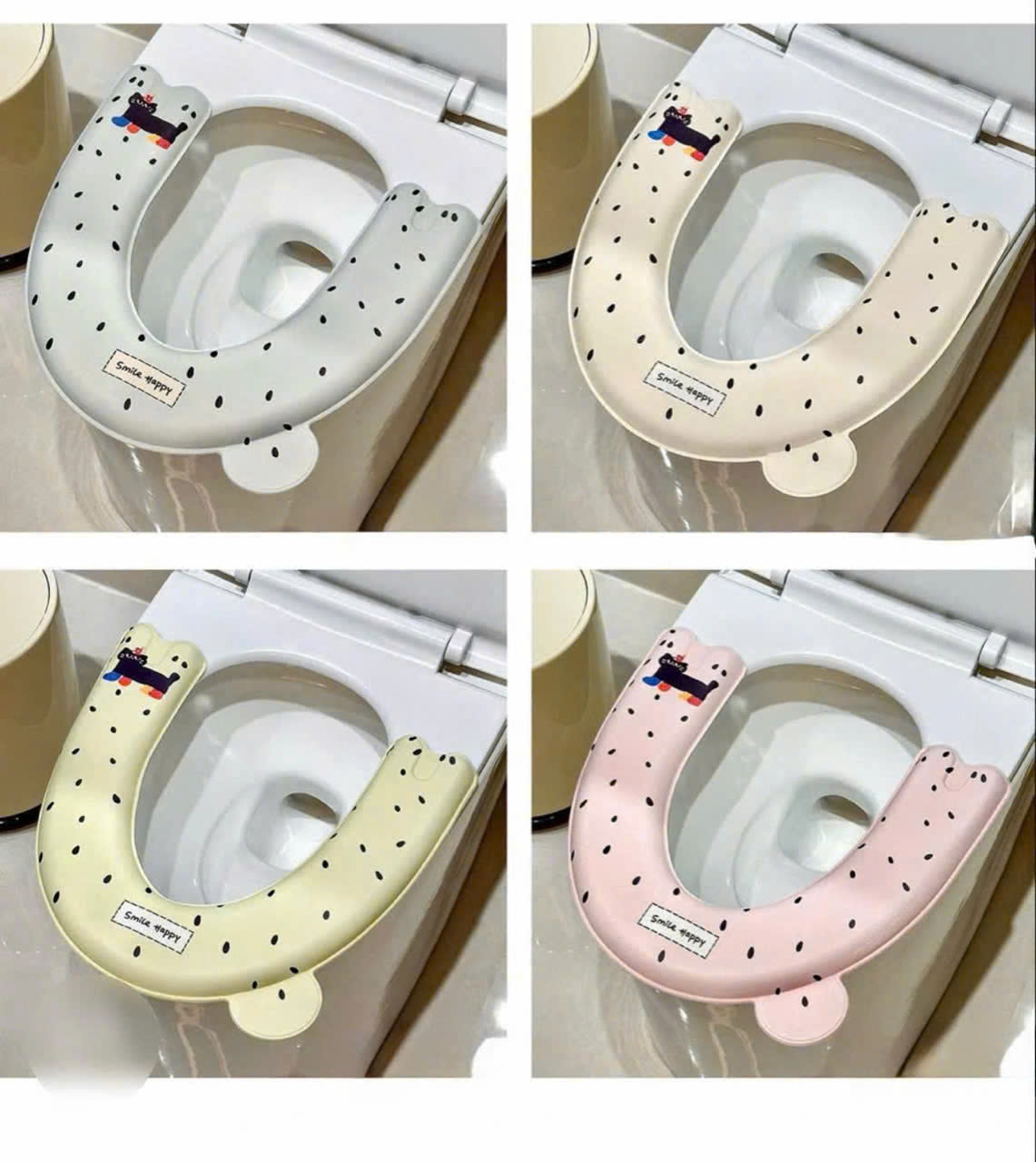 Đệm Lót Bồn Cầu Chữ U Giữ Ấm – Miếng Lót Bồn Cầu Hoạt Hình Dễ Thương, Chất Liệu Xốp Êm Ái Chống Nước, Kháng Khuẩn - HÀNG CHÍNH HÃNG MINIIN