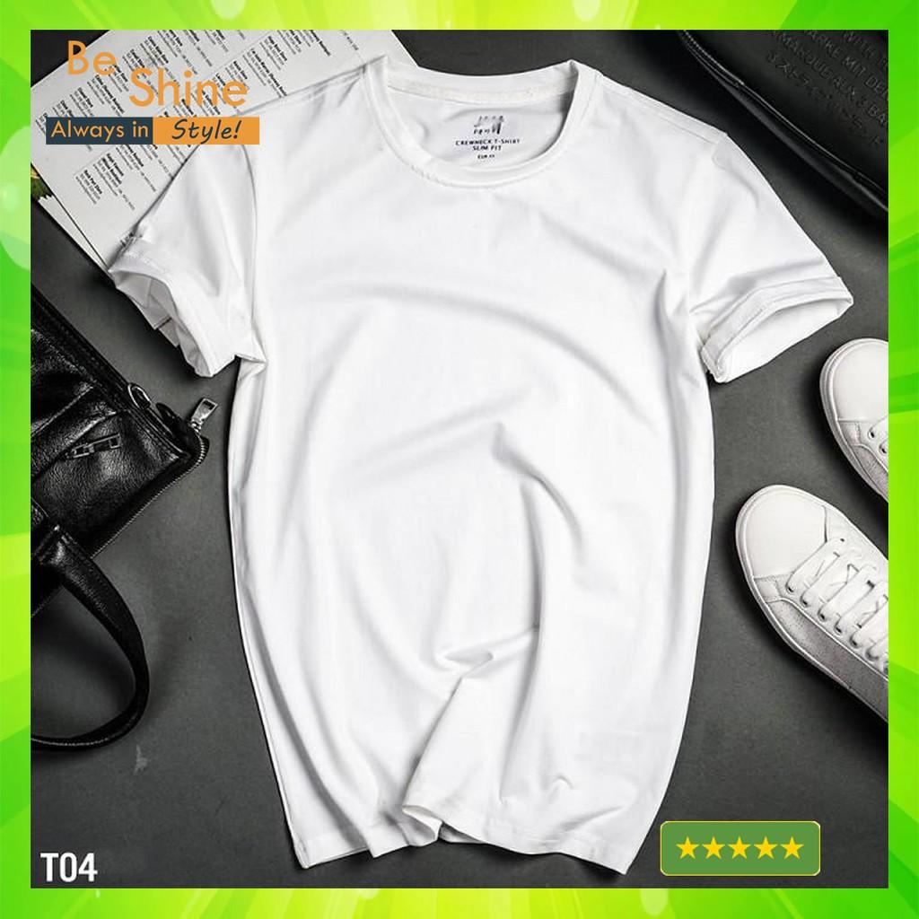 Áo Thun Trơn Unisex Form Rộng Áo Phông Basic Tay Lỡ Thời Trang Nam Nữ Phong Cách Hàn Quốc