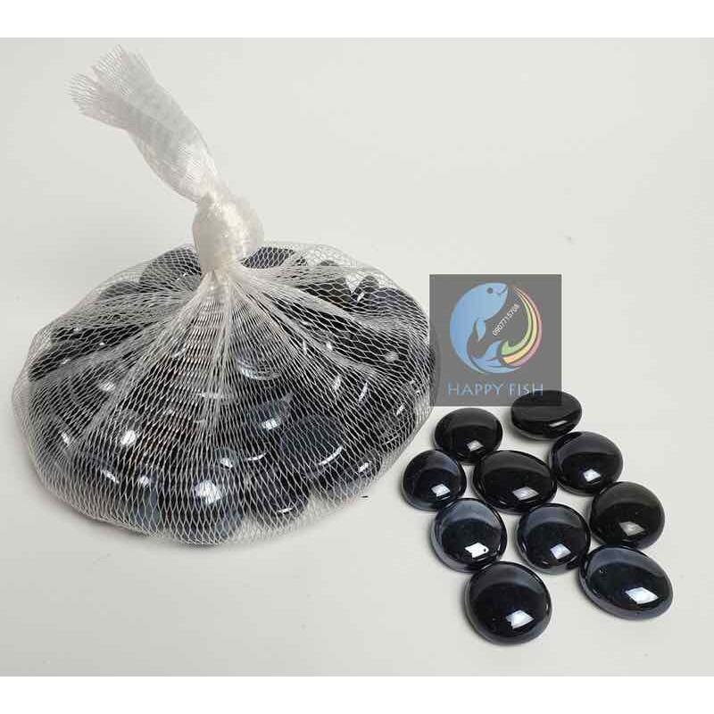 Sỏi Đen Bóng Trang Trí Bể Cá Chậu Cây túi 350g - HÀNG CÔNG TY