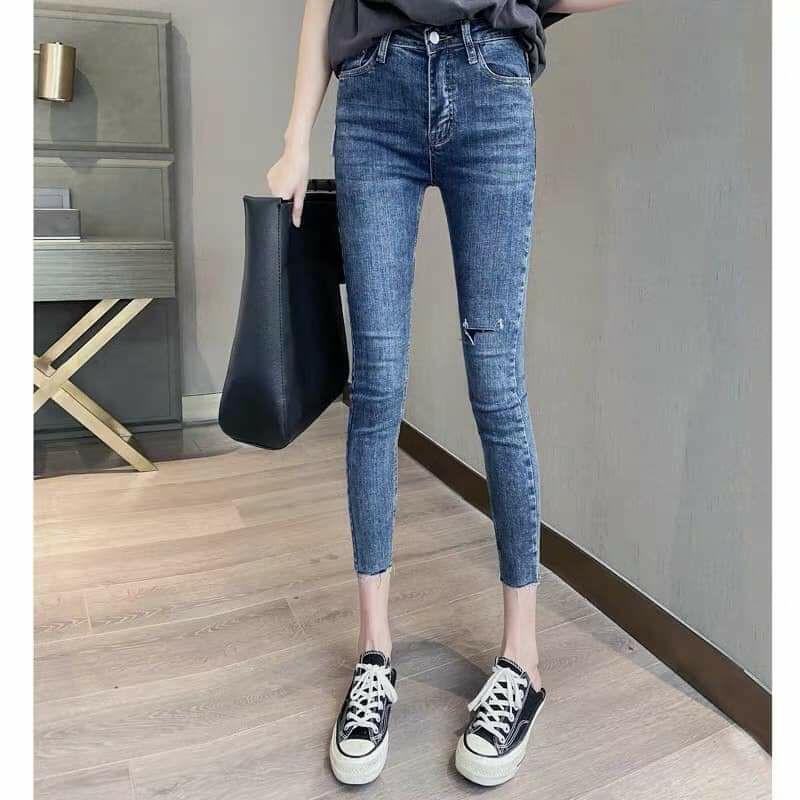Quần Skinny Jeans rách đùi siêu tôn dáng