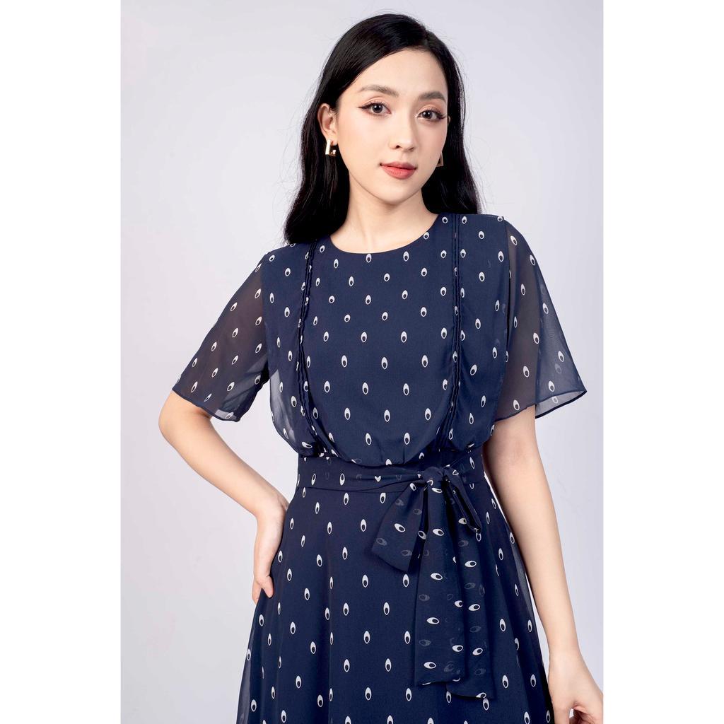 Đầm voan xòe, kèm dây đai eo MMOutfit M-DA000421198