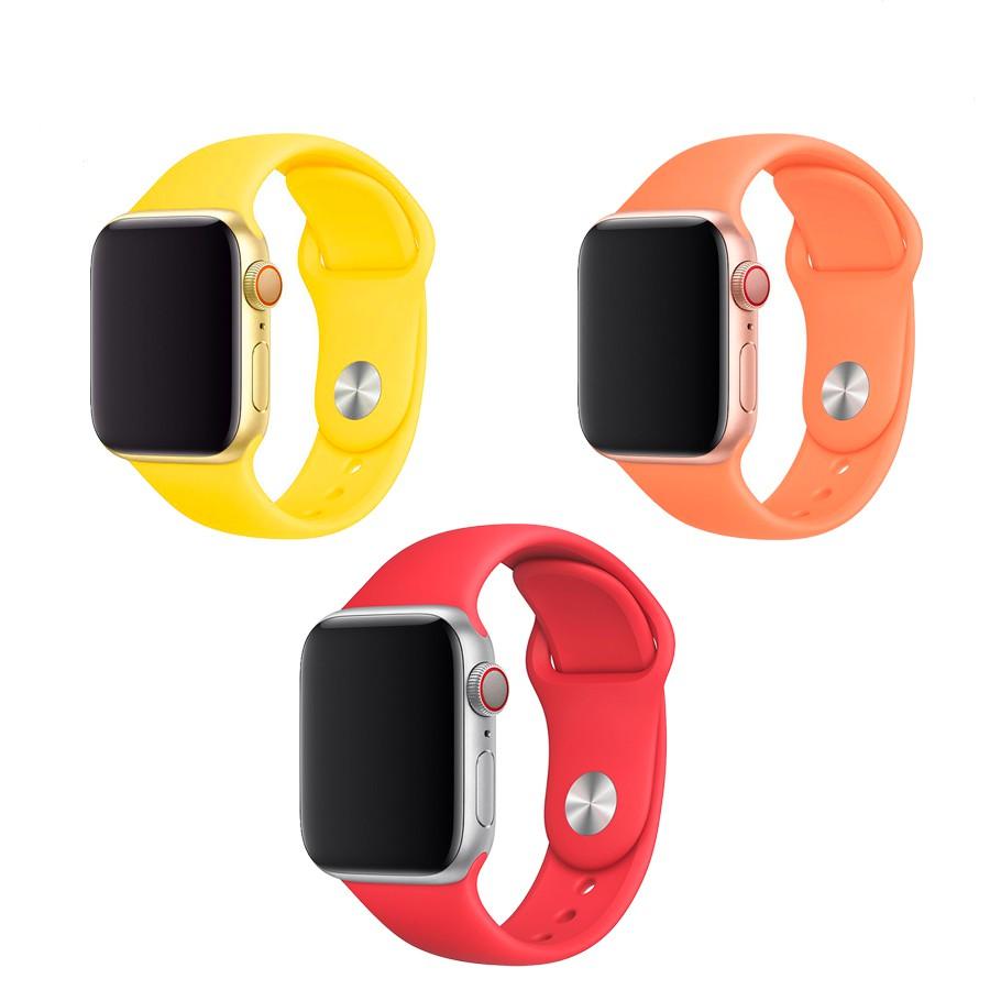 Dây đeo silicone cao cấp cho Apple Watch màn hình 42-44mm - Trắng