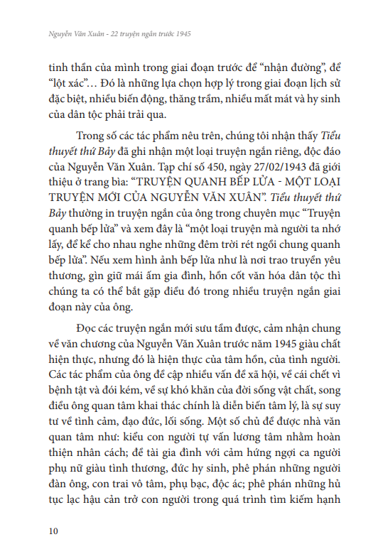 NGUYỄN VĂN XUÂN 22 TRUYỆN NGẮN TRƯỚC 1945