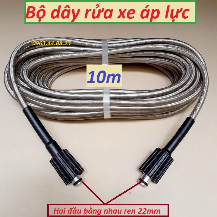 ống Dây Xịt Rửa Xe Áp Lực Cao 3 Lớp Lõi 10M-15M- 20M-30M 