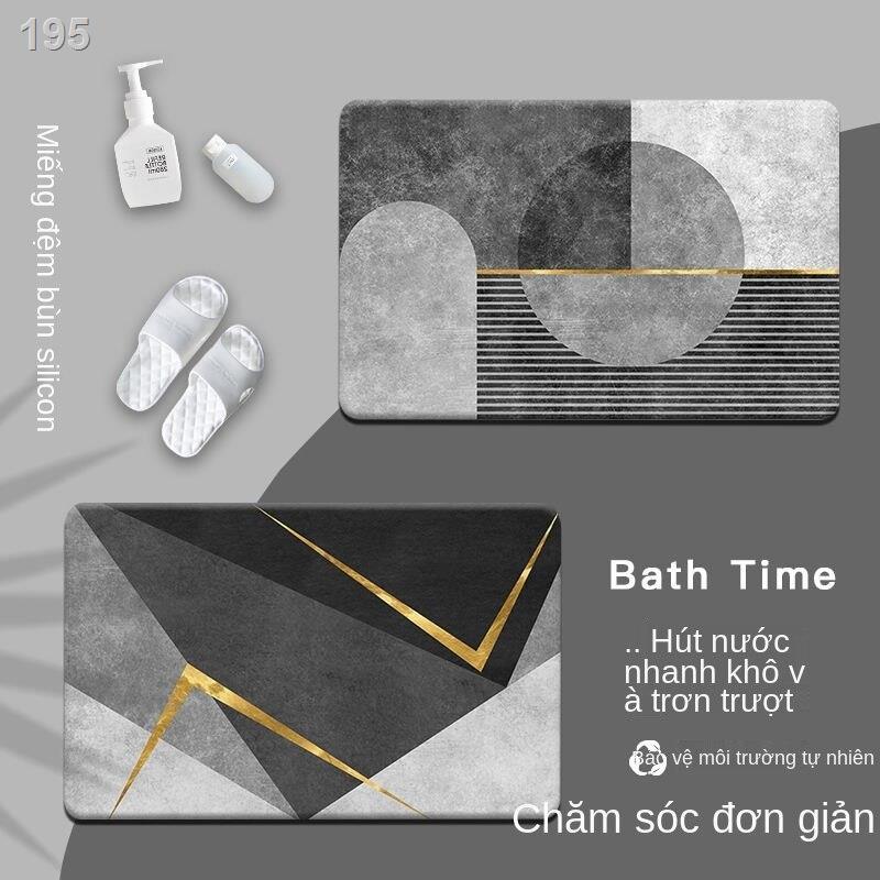 Thảm bùn tảo cát mềm, thấm phòng tắm cao cấp nhẹ, chống trơn trượt cửa tắm, chà sàn nhanh khô gia dụng
