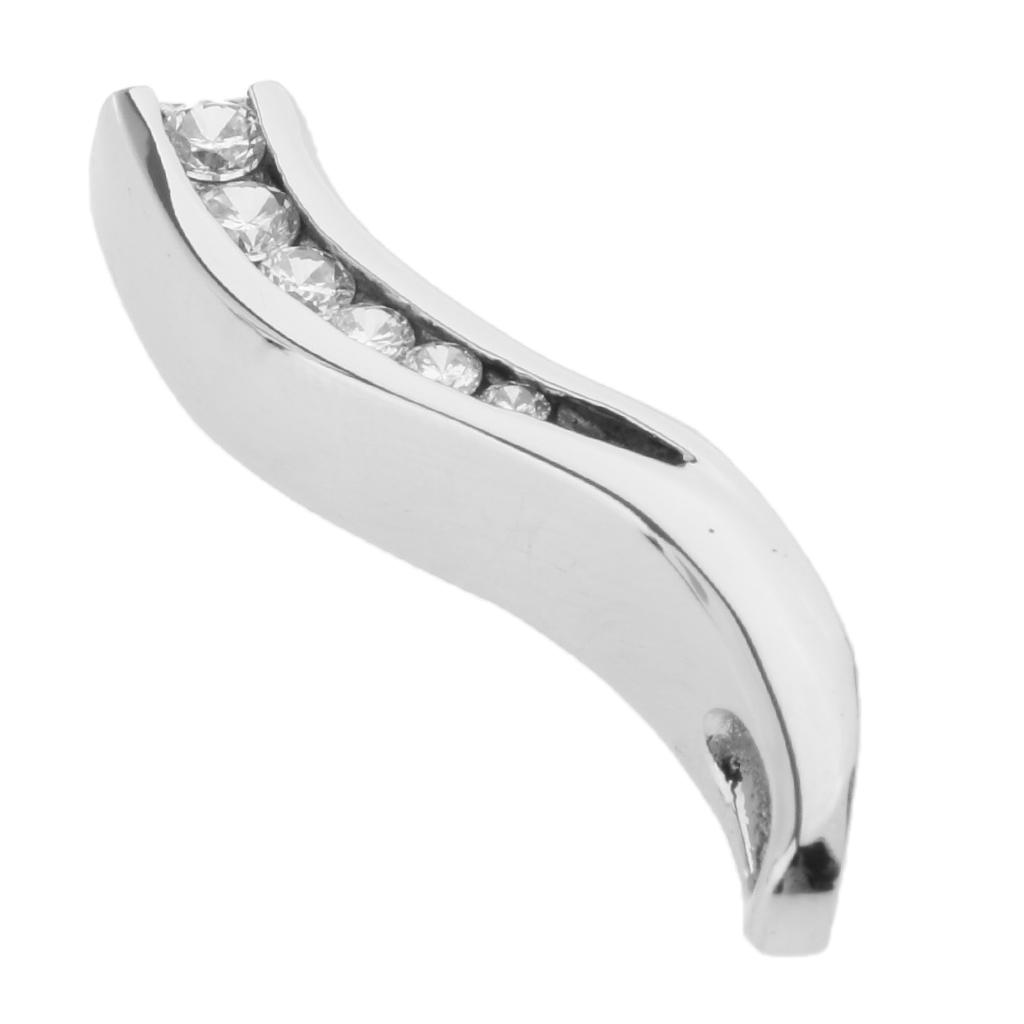 S Shape Stainless Steel Cremation Pendant for Human Pets Ashes Screw Open