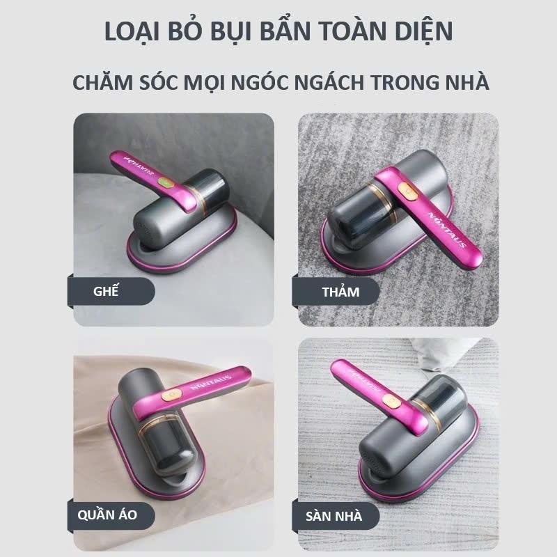 Máy hút bụi giường nệm cầm tay không dây, Máy hút bụi mini lực hút 10000PA kèm lõi lọc HEPA hút bụi diệt khuẩn hiệu quả