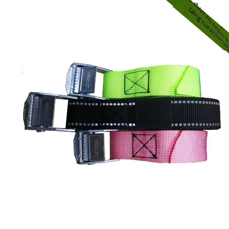 Ưu đãi đặc biệt tùy chỉnh 25 mm vải nylon hợp kim kẽm khóa hàng hóa liên kết vành đai xe tải cố định vành đai đóng gói buộc căng dây