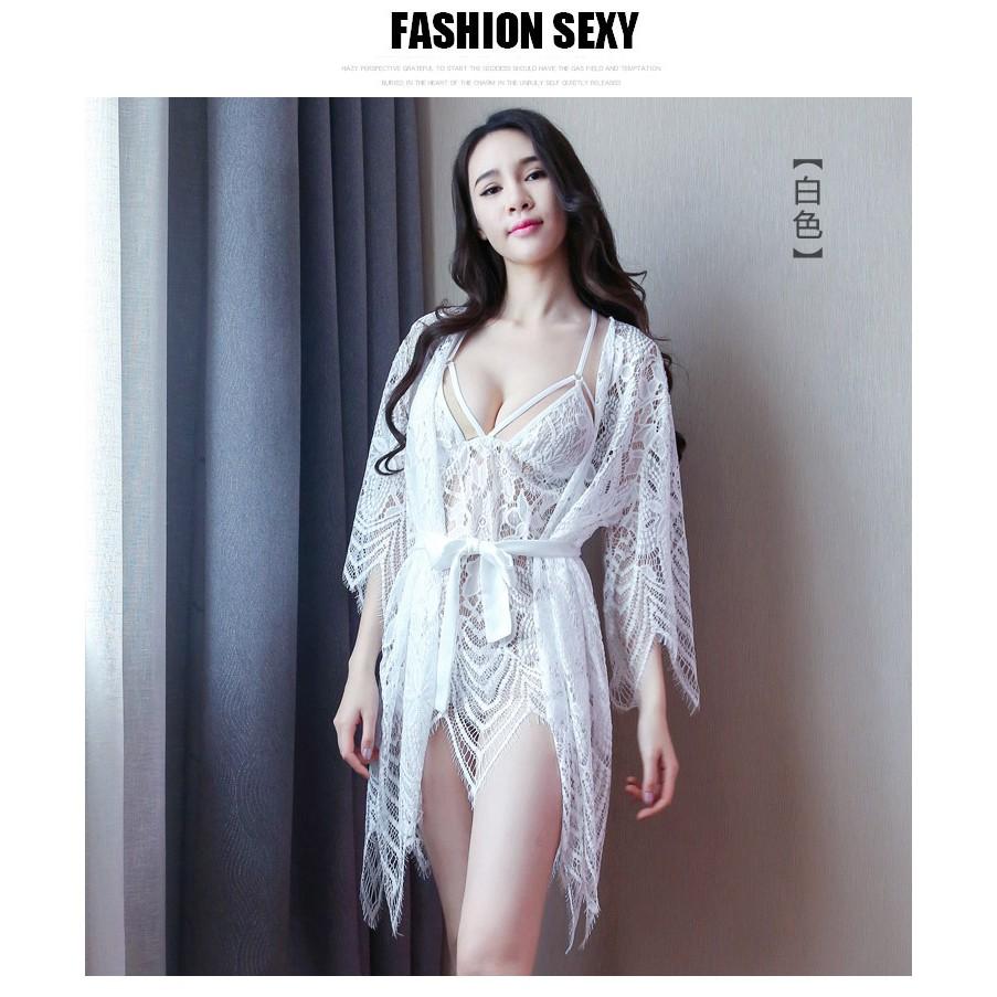 Váy ngủ + choàng ren siêu xinh MS1492