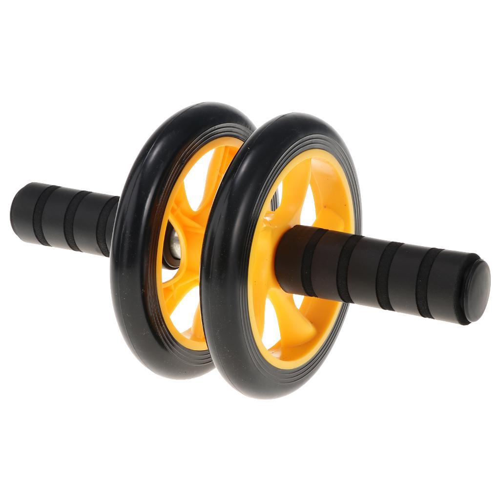 Heavy Duty Abdominal Wheel Roller with Knee Pad Trainer Equipment Dual Wheels Handle Anti Slip for Exercise Workout Gym Fitness