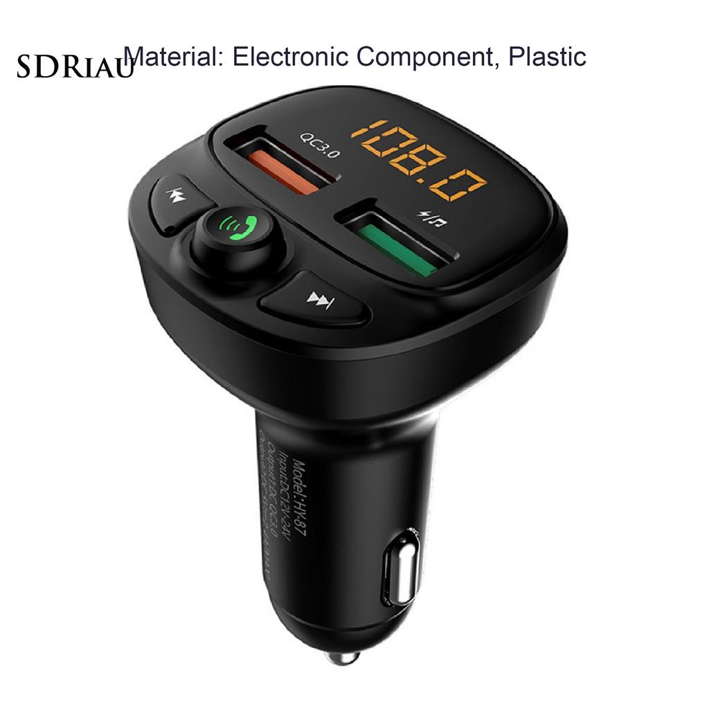 Tẩu sạc xe hơi thông minh USB kép kết nối Bluetooth 5.0 cho SUV MP3 Radio