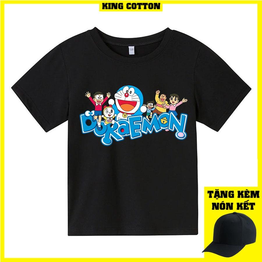 Áo thun trẻ em gia đình doraemon Có size người lớn, King Cotton