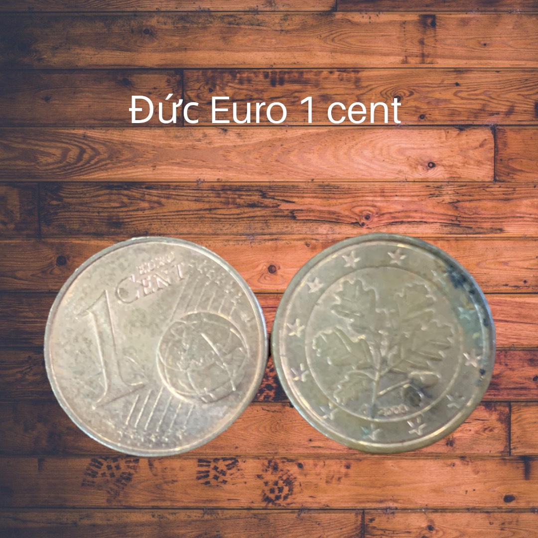 Xu thế giới 1 cent Euro sưu tầm của Đức với hình ảnh lá phông 2002 tới nay