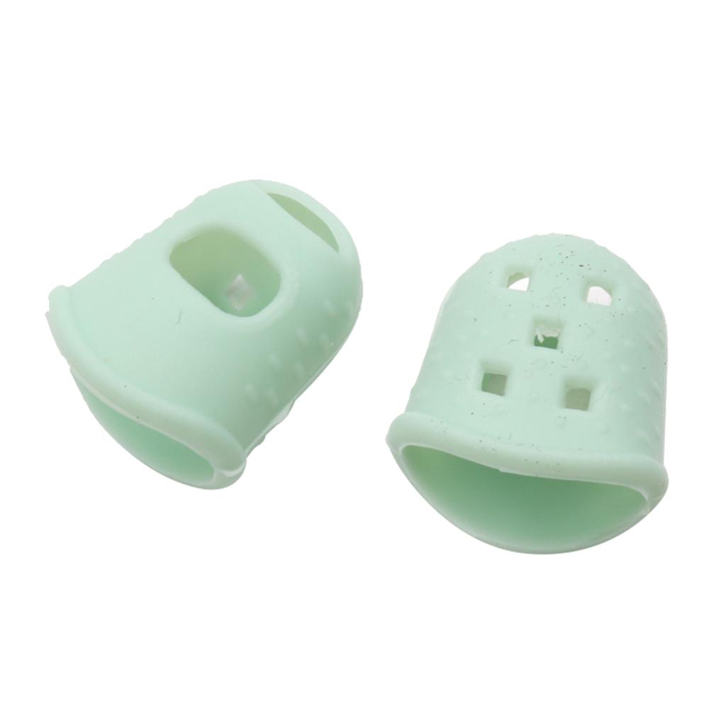 2 chiếc Mềm Kalimba Ngón Tay Bảo Vệ Ngón Tay Cái Phím dành cho Người Mới Bắt Đầu Accs Xanh Lá Nhạt