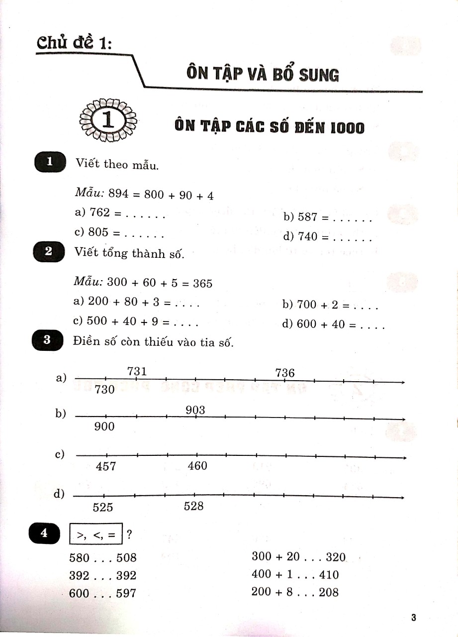 Vở Bài Tập Nâng Cao Toán 3 Tập 1 ( Bám Sát Sách Giáo Khoa Chân Trời Sáng Tạo )