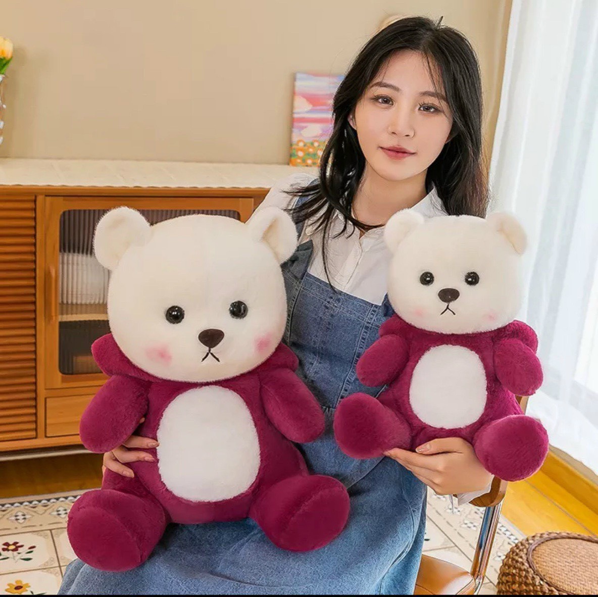 Gấu Bông Teddy Lena Mũ Lotso 35cm - 60cm Cao Cấp