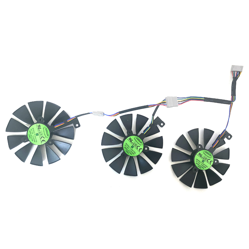 3PCS 87MM 7PIN T129215SL RTX 2060 GPU Fan For ASUS ROG-STRIX-RTX 2060 2070-O8G-GAMING RTX2060 RTX 2070 Graphics Video