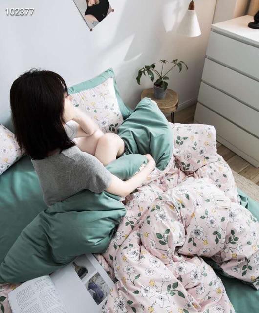 Bô chăn ga Cotton hoạt tính - Hoa hồng leo.