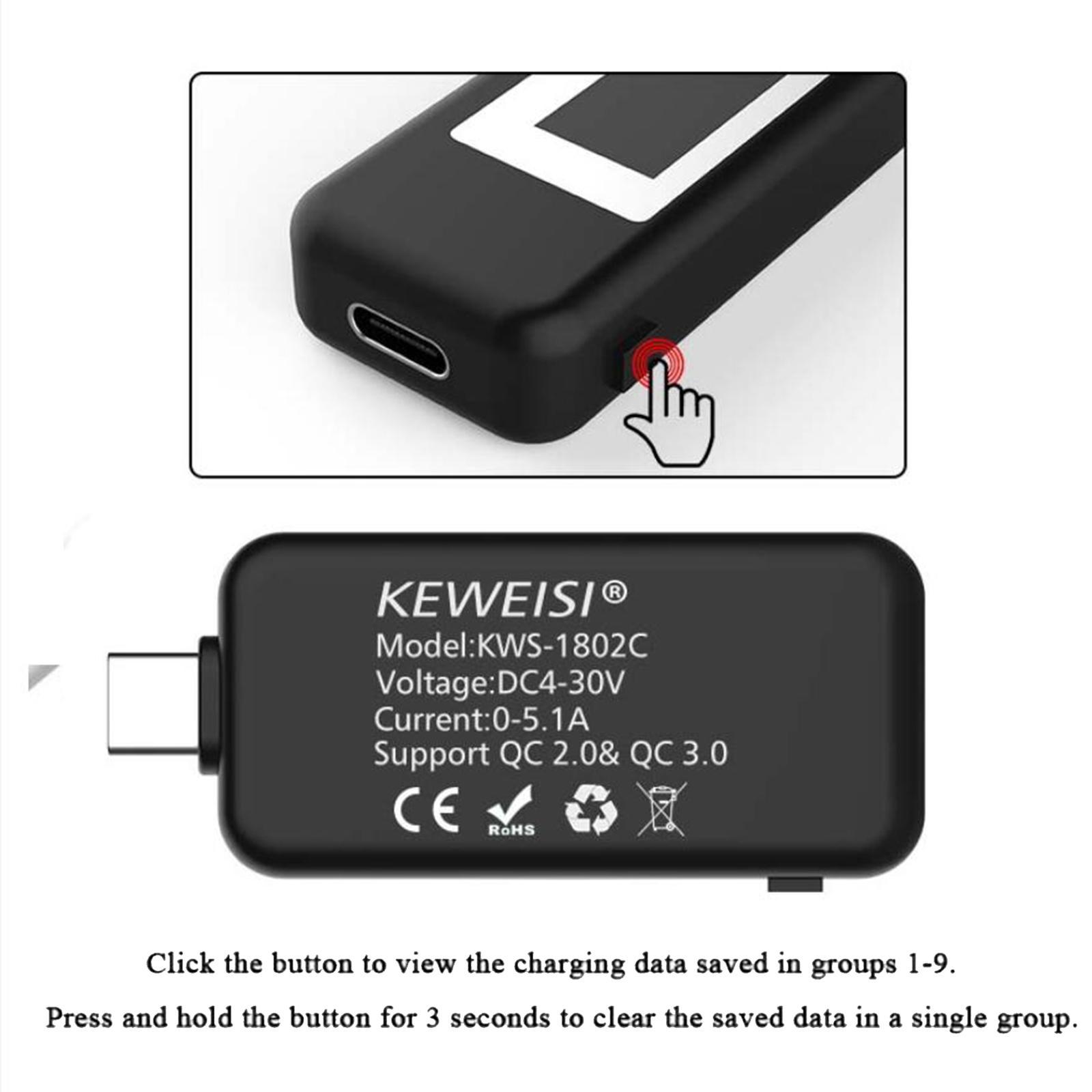 Current Voltage Capacity Meter  for Chargers Cables