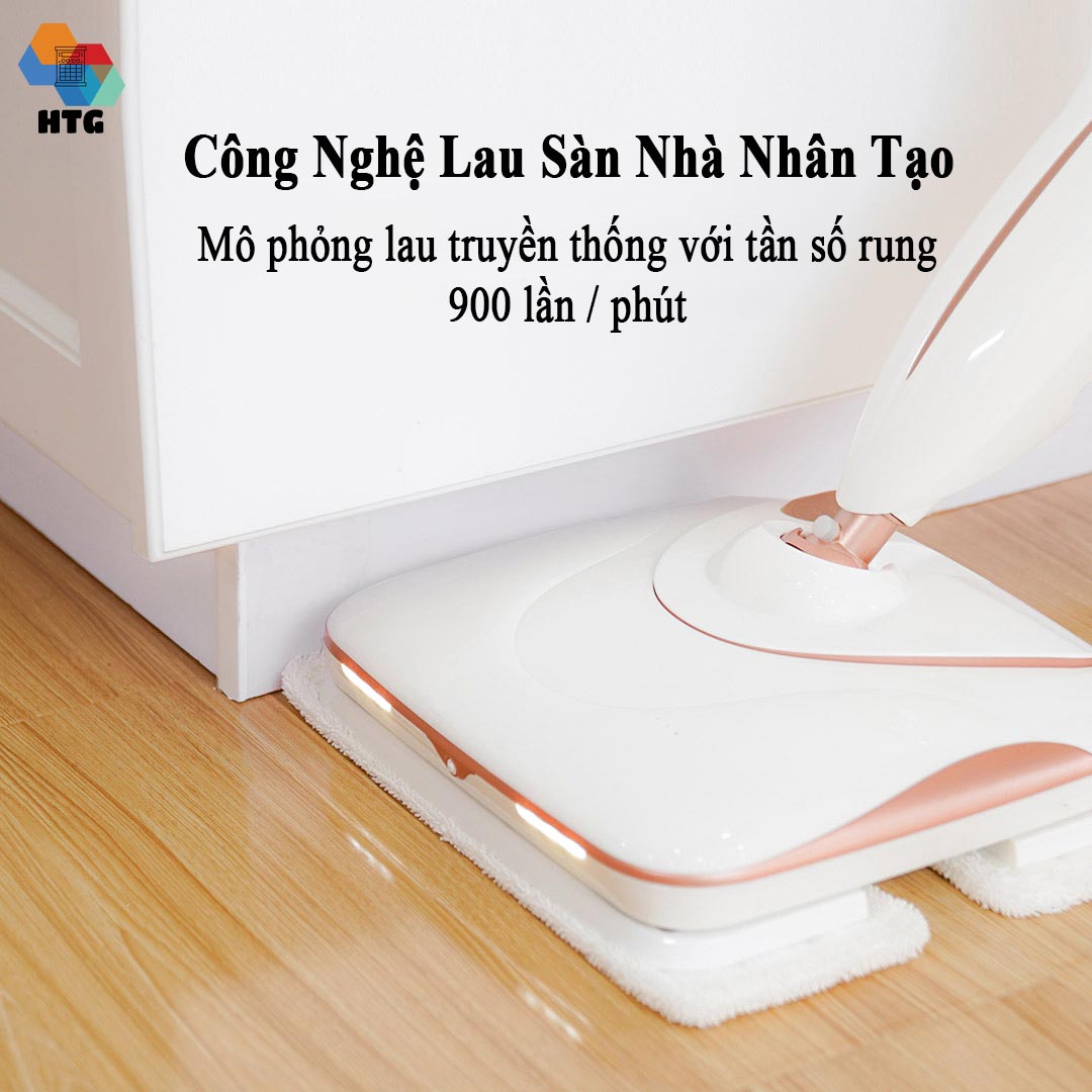 Máy lau nhà cầm tay không dây Sawadaki X3 công nghệ trợ lực rung lau tần số 900 lần/phút làm sạch sâu, điều khiển phun xịt nước sạch dung tích 150ml, hàng chính hãng