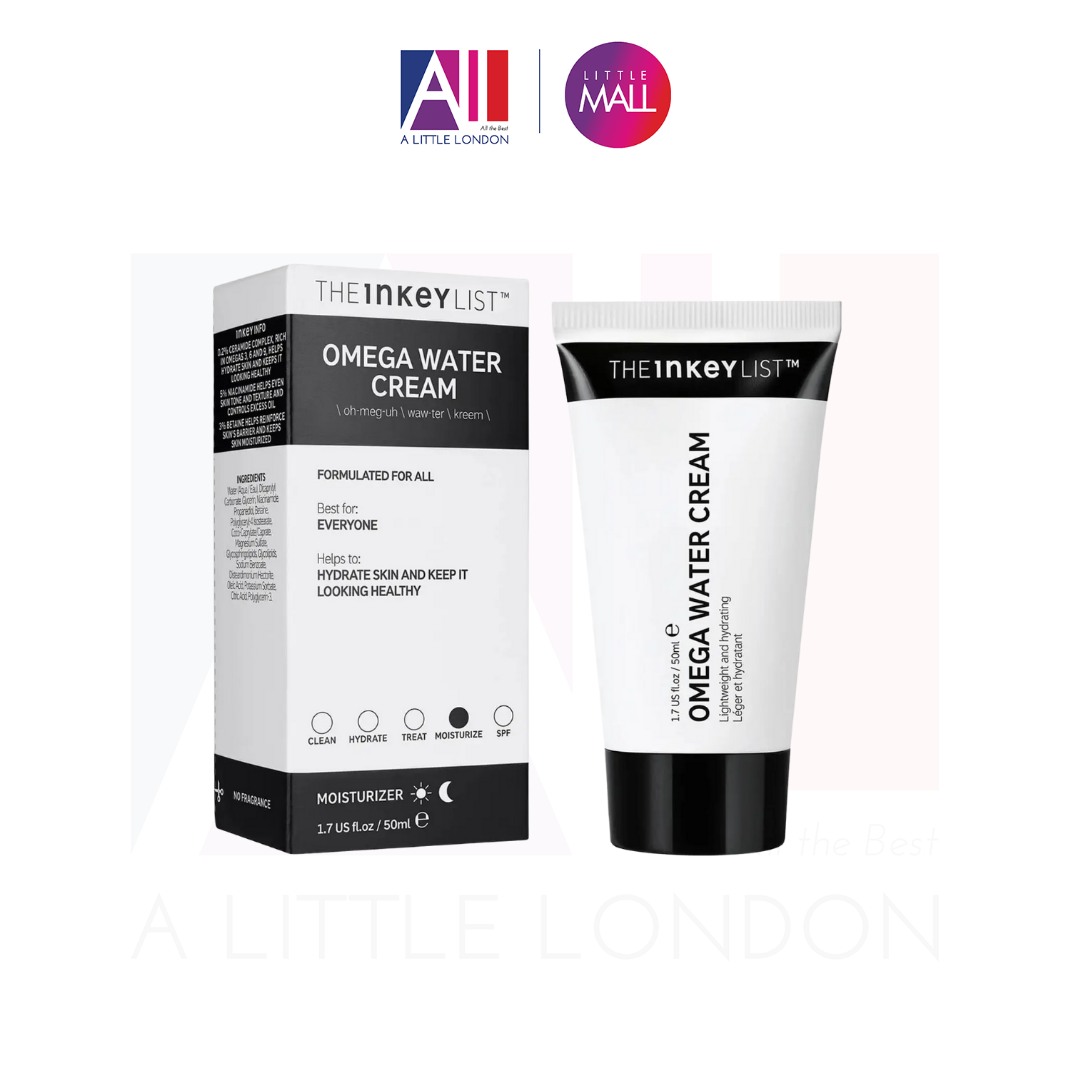 Kem dưỡng không chứa dầu The InKey List Omega Water Cream 50ml