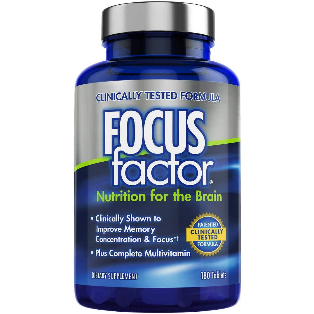 Thực phẩm bổ sung vitamin hỗ trợ trí não Focus Factor 180 Viên (Mẫu mới nhất) - Nhập khẩu Mỹ