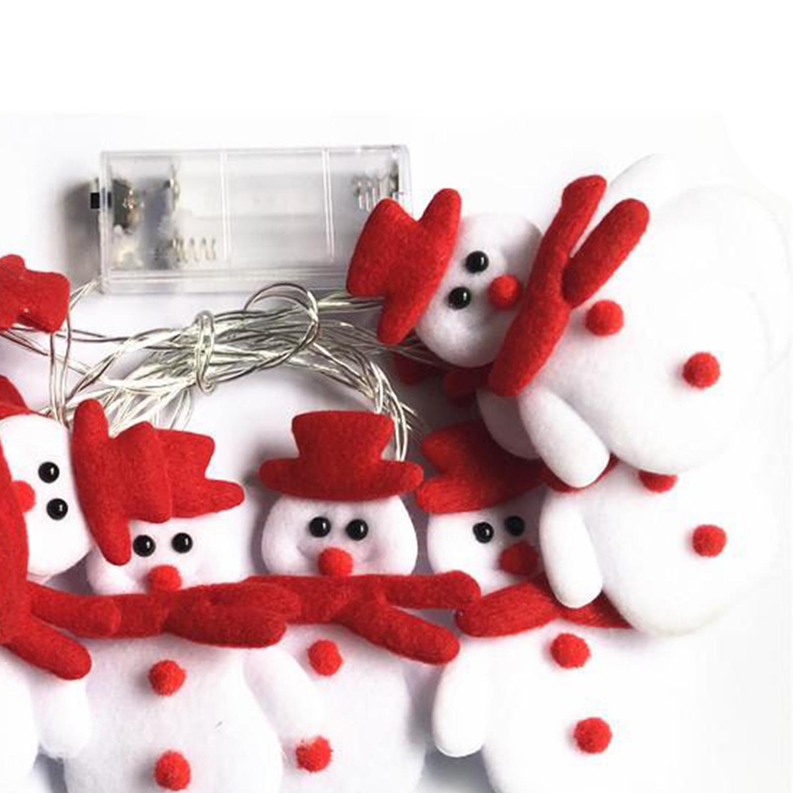 Christmas LED Snowman Lights Indoor Outdoor String Fairy Xmas