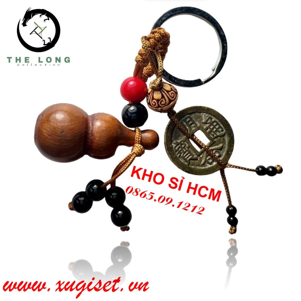 (HCM)(HOT) Móc khóa phong thủy chiêu tài - bình an - Xu đúc lại phong thủy và X-u cổ thật sưu tầm