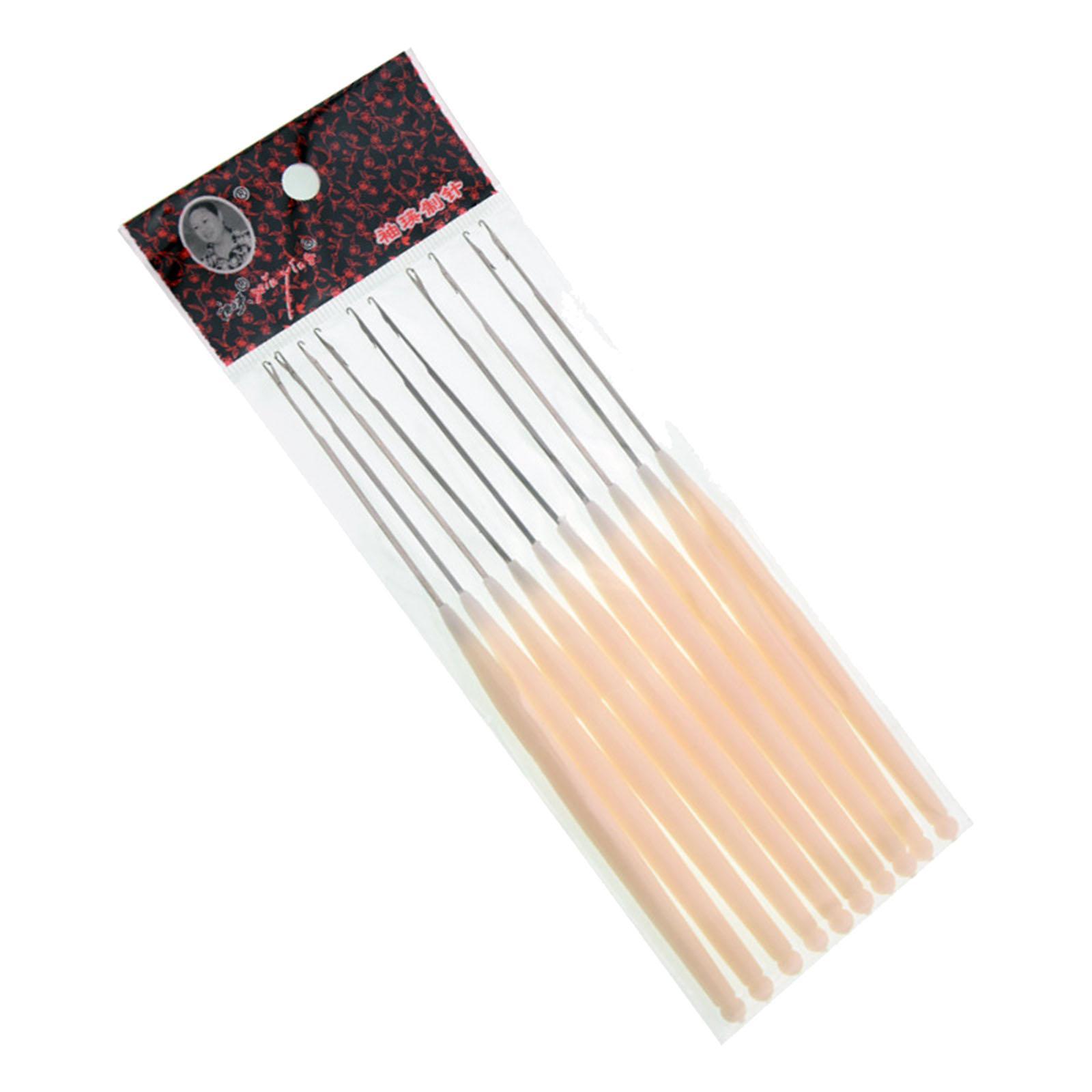 10x Crochet Hooks Kit Needles Weaving Crocheting Sewing Tools Supplies