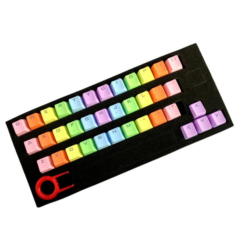 Bộ Phím Thay Thế Cho Bàn Phím Cơ Hsv Pbt 37 Phím Màu Cầu Vồng Gradient