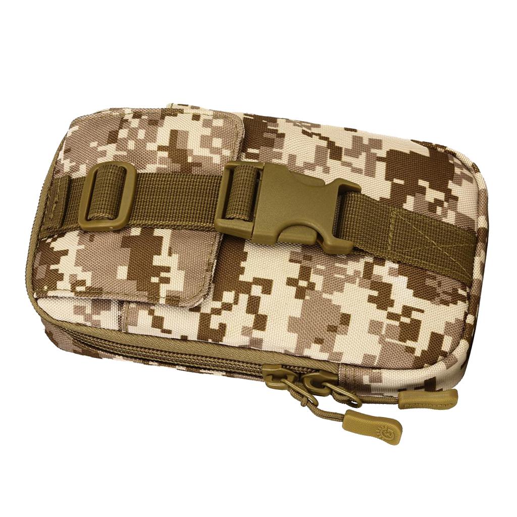 Outdoor Camping Sports Molle Waist Bag Phone Case Belt Pouch Black