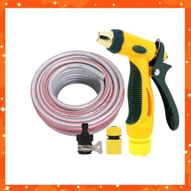 Bộ dây vòi xịt nước rửa xe,tưới cây tăng áp 3 lần 7-10m 206317