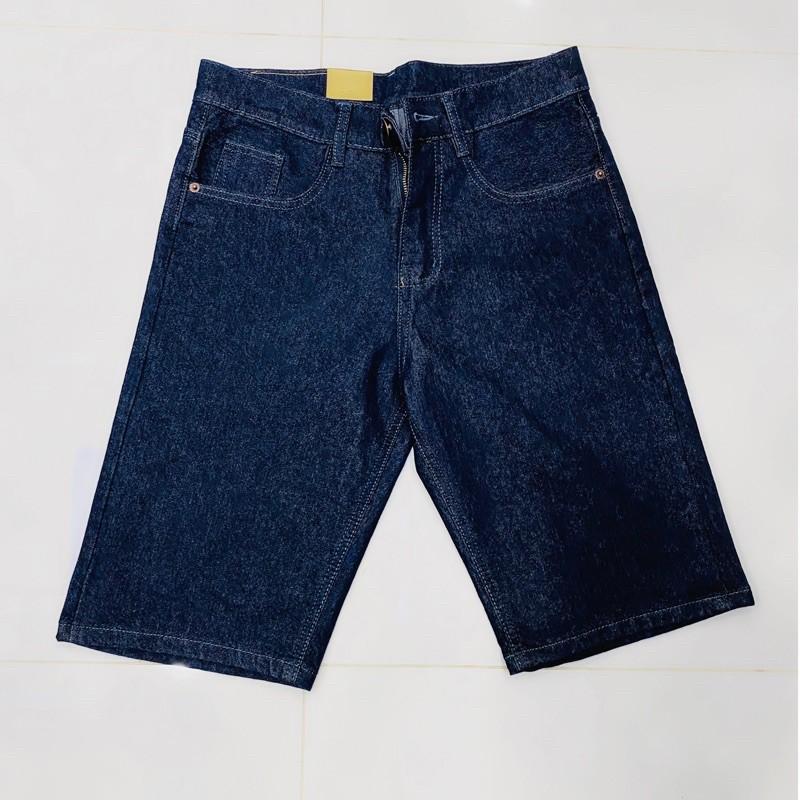 Quần Sọt Jean Nam Bigsize Màu Xanh Đen Quần Short Jean Sọt Rin Nam Ống Suông