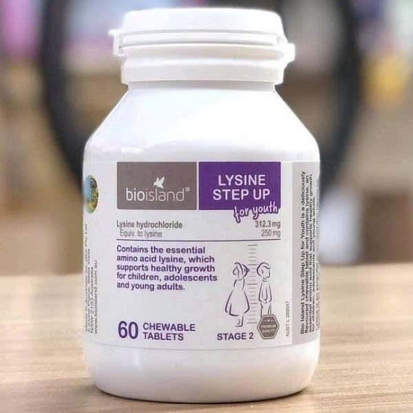 Viên uống hỗ trợ tăng chiều cao cho bé bioisland Lysine 60 Viên